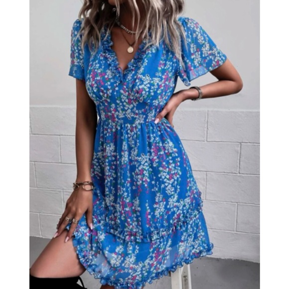 Boho frill trim dress - Picture 5 of 10